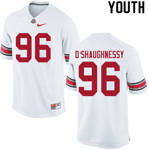 Youth #96 Michael O'Shaughnessy Ohio State Buckeyes College Football Jerseys Sale-White